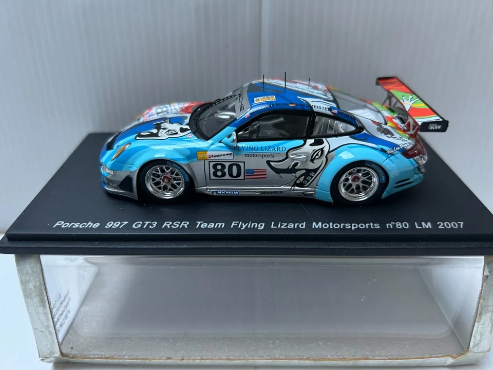SPARK LM S1904 Porsche 997 GT3 RSR #80 24h Le Mans 2007 J. Van Overbeek 1/43 - Photo 2/4