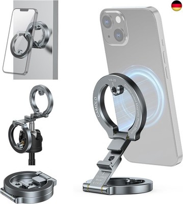 CAMOLO Stativ Doppelter Magnetischer Telefonhalter,Faltbarer