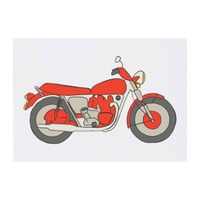 'Red Motorbike' Temporary Tattoos / Transfers TO00033884 