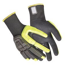 Honeywell 41-4413Be/7S Knit Gloves,  Cut Level A4 , Double Dipped , Nitrile ,
