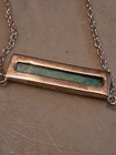 Vintage LADIES PURA VIDA STERLING TURQUOISE BAR PENDANT NECKLACE  — photo 3