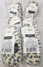 6 Cejoli Snow Leopard Faux Fur Luxury Slippers Style 26-01 Size M/L Women's New