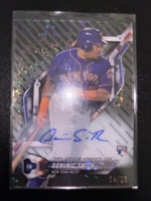 2018 Topps High Tek Black Diffractor RC Auto Dominic Smith 24/50 New York Mets