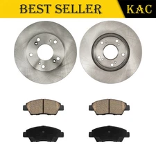 Front Vented Brake Rotors Ceramic Pads For Honda CR-Z 2011 2012 2013 2014 2015