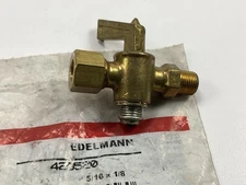 Edelmann 429520 Compression Straightway Shut-Off Cock Fitting, 5/16" Tube X 1/4"