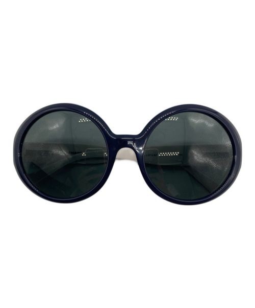 CHANEL Coco Mark Round Matelasse Sunglasses in Navy 5120