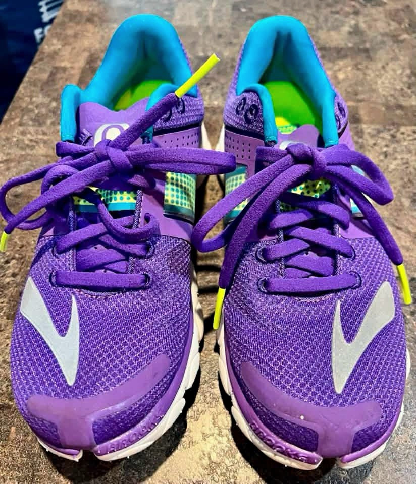 Brooks PureFlow 4 Women's Lace-Up Low Top Running Sneakers Purple/Blue