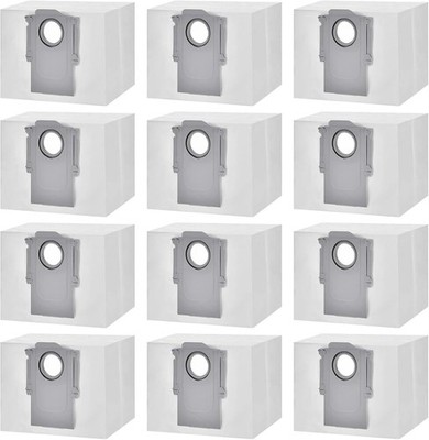 12 Pack Dust Bags for Roborock S8 Pro Ultra, S8+, Q7 Max+, Q8 Max+, Q5 Max+, Q5+