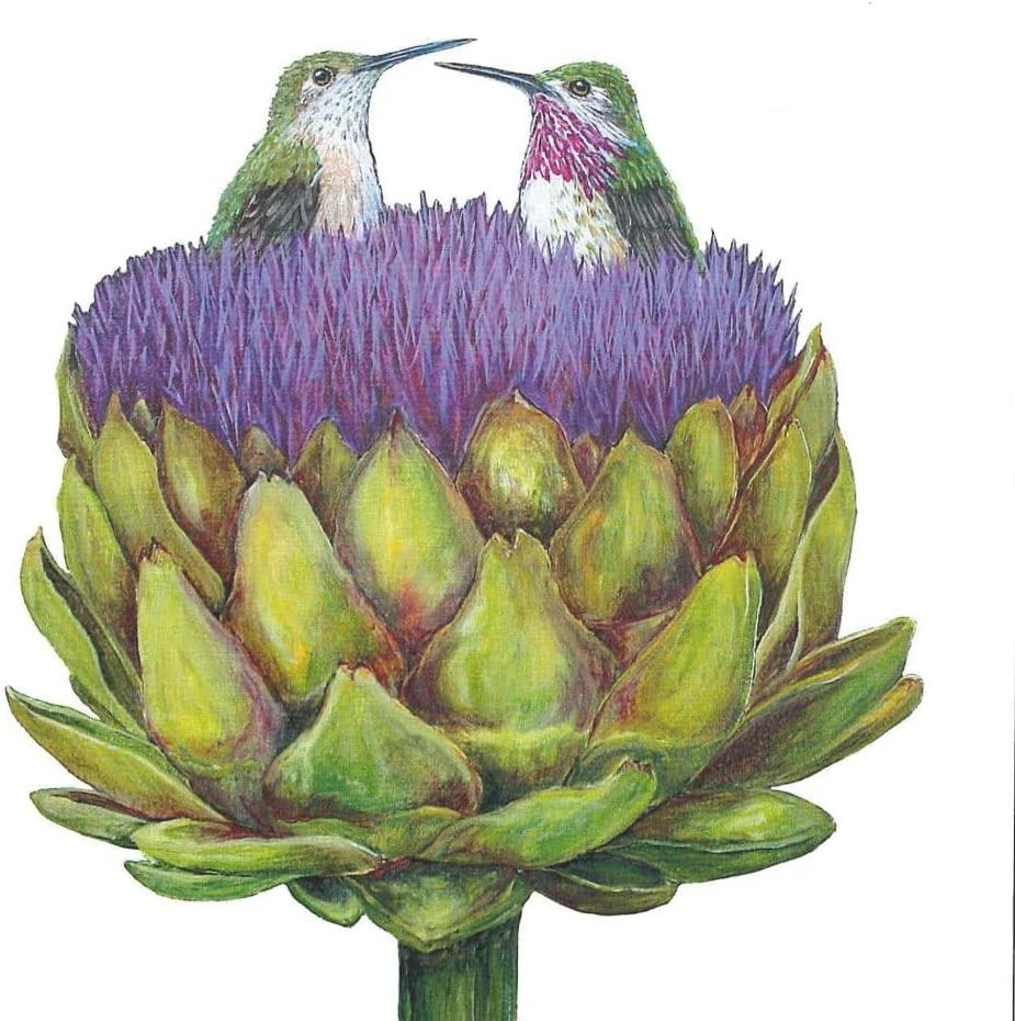 Paperproducts Design Love at First Artichoke Hummingbird Paper Napkins 5x5 2790₽