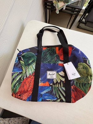 Herschel Sutton Mid-Volume Duffel Bag 28L Watercolour Floral Travel Gym NWT