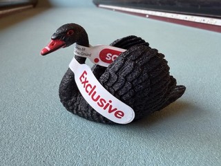 Schleich 72194 Exclusive Black Swan Figure Bird 2020 Rare Retired W/ Tag Romania