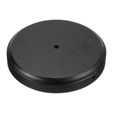 7.75"x1.2" Wooden Lamp Base Wooden Base Wood Desk Lamp Display Stand Black