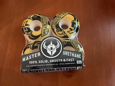 Darkstar Divide Skateboard Wheels 51mm 99a Set of 4 Black Yellow White