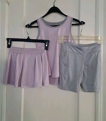 Hind Girls 3 Piece Set Sleeveless Shirt Shorts And Skirt Size 6X