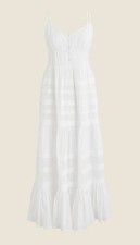 J CREW CALLISTE White Dress In Cotton Voile Size M