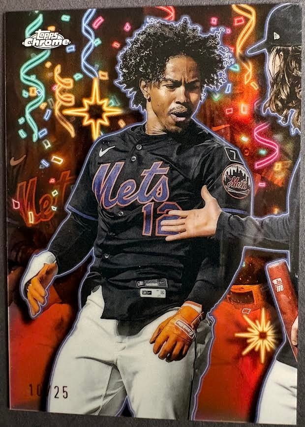 2025 Topps Chrome Update FRANCISCO LINDOR Celebracion /25 Orange CASE HIT SSP