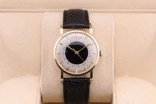 LeCoultre MAN'S SOLID 14K YELLOW GOLD VINTAGE WATCH 32 MM ORIGINAL BOX