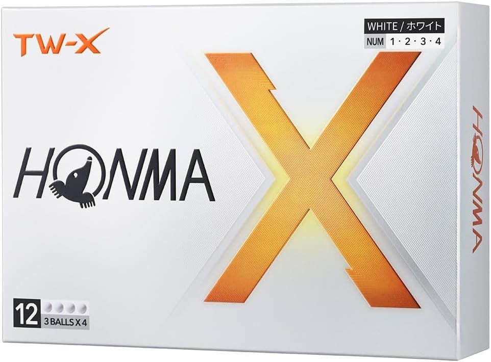 Ball Tw-x  - 1 Dozen 12 Balls - White- 3 Piece Tour