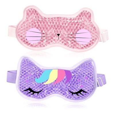 2PCS Cooling Eye Mask Gel Eye Mask, Reusable Hot Cold Therapy Cold Eye Mask