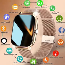 Smart Watch Bluetooth Call Blood Oxygen Pressure Monitor Android iOS
