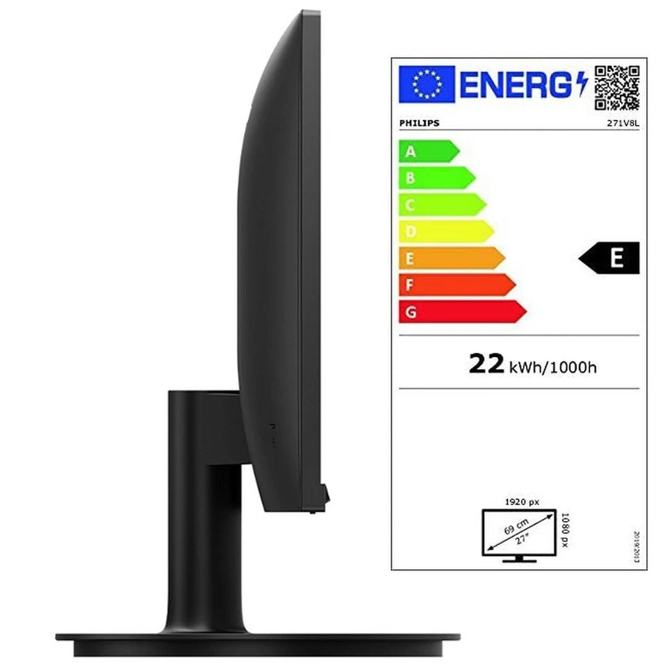 Philips V Line Gaming Monitor 271V8 27" 75Hz Full HD 1080p 16:9 HDMI VGA VESA - Bild 4 von 4