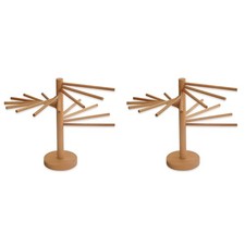 2X Wood Pasta Dryer Rack,  Spaghetti Noodle Dryer, Pasta Hanger4864