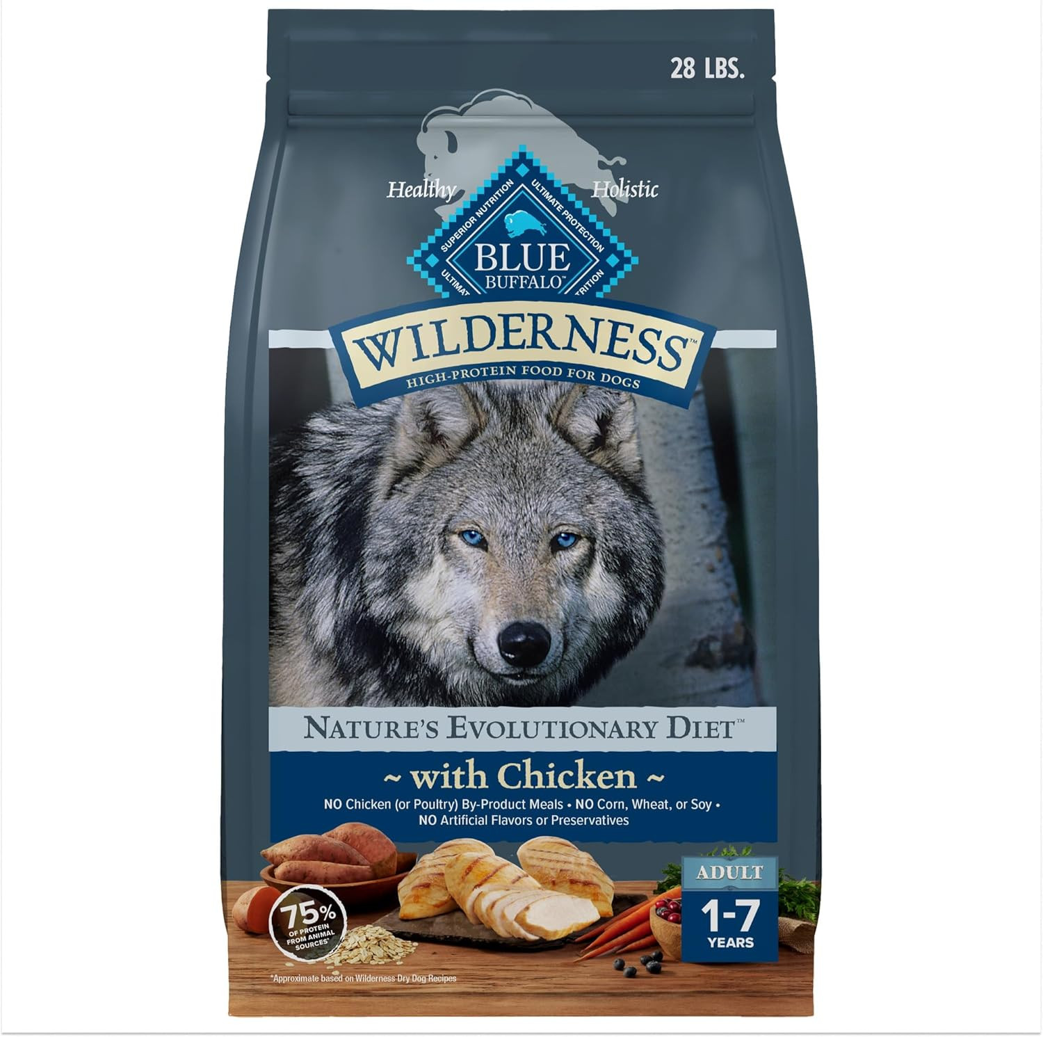 For Adult Dogs, Chicken Recipe, 28-lb.