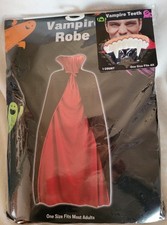 VAMPIRE COSTUME fits Most Adults With Vampire Teeth