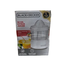 Brand New Black+Decker 32 Oz Electric Citrus Juicer, White CJ650W