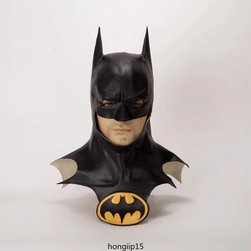 Batman The Flash Film Headwear Mask Latex Black Cosplay  Halloween New Gift Prop - Image 3 of 4