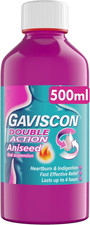 Gaviscon Double Action Aniseed Liquid 500ml - Fast Relief for Heartburn & Indige