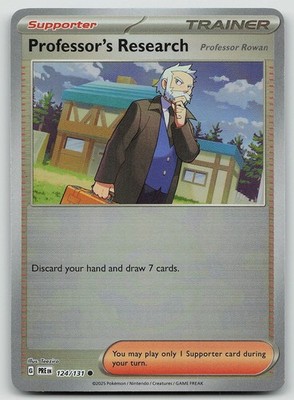 Pokemon Professor's Research [Professor Rowan] (Poke Ball) 124/131 PRE Holo NM