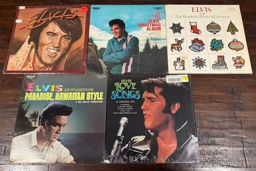 (5) Vintage Elvis Presley Classic Vinyl LP Record Albums