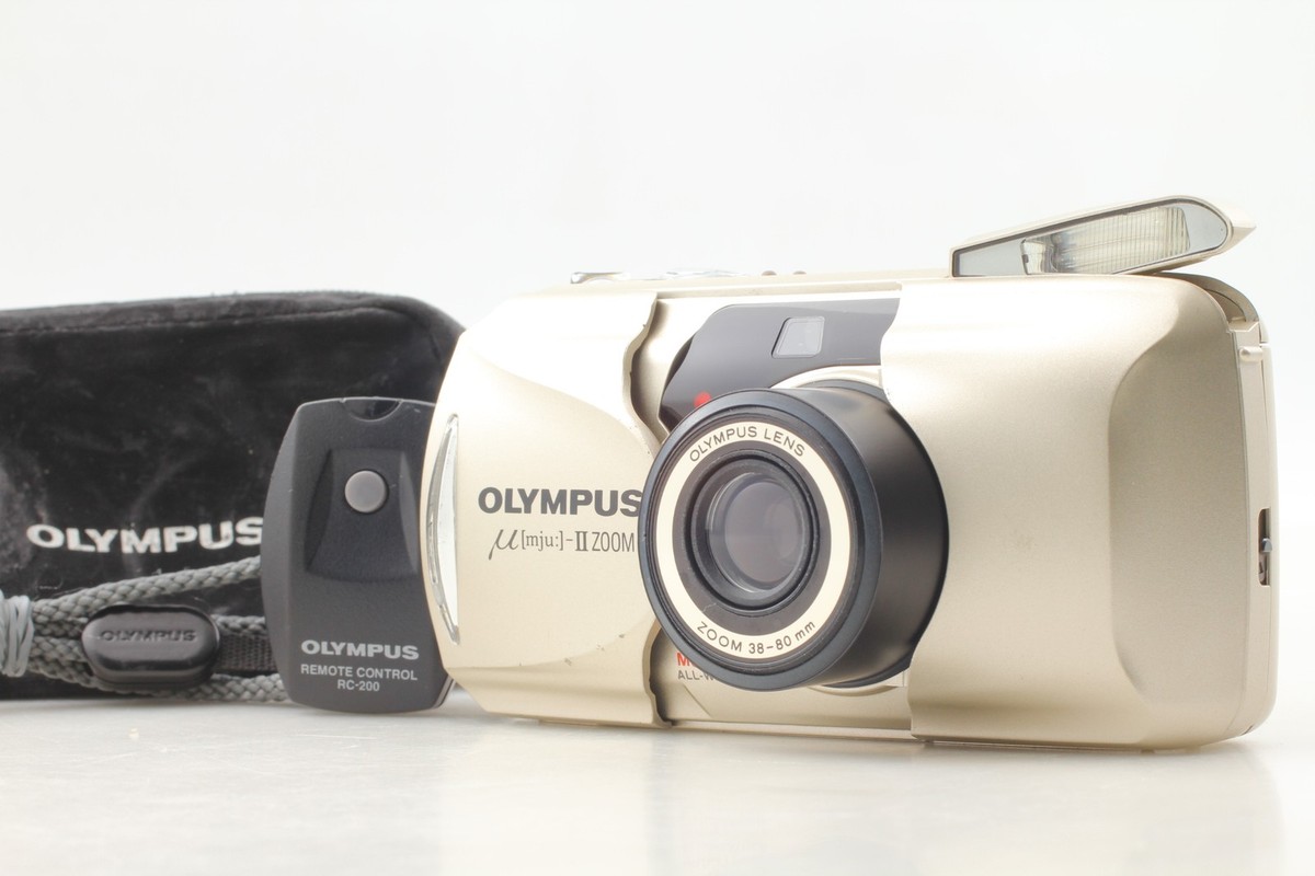 w/ Remote [Near MINT] Olympus μ mju II Zoom Film Camera Point