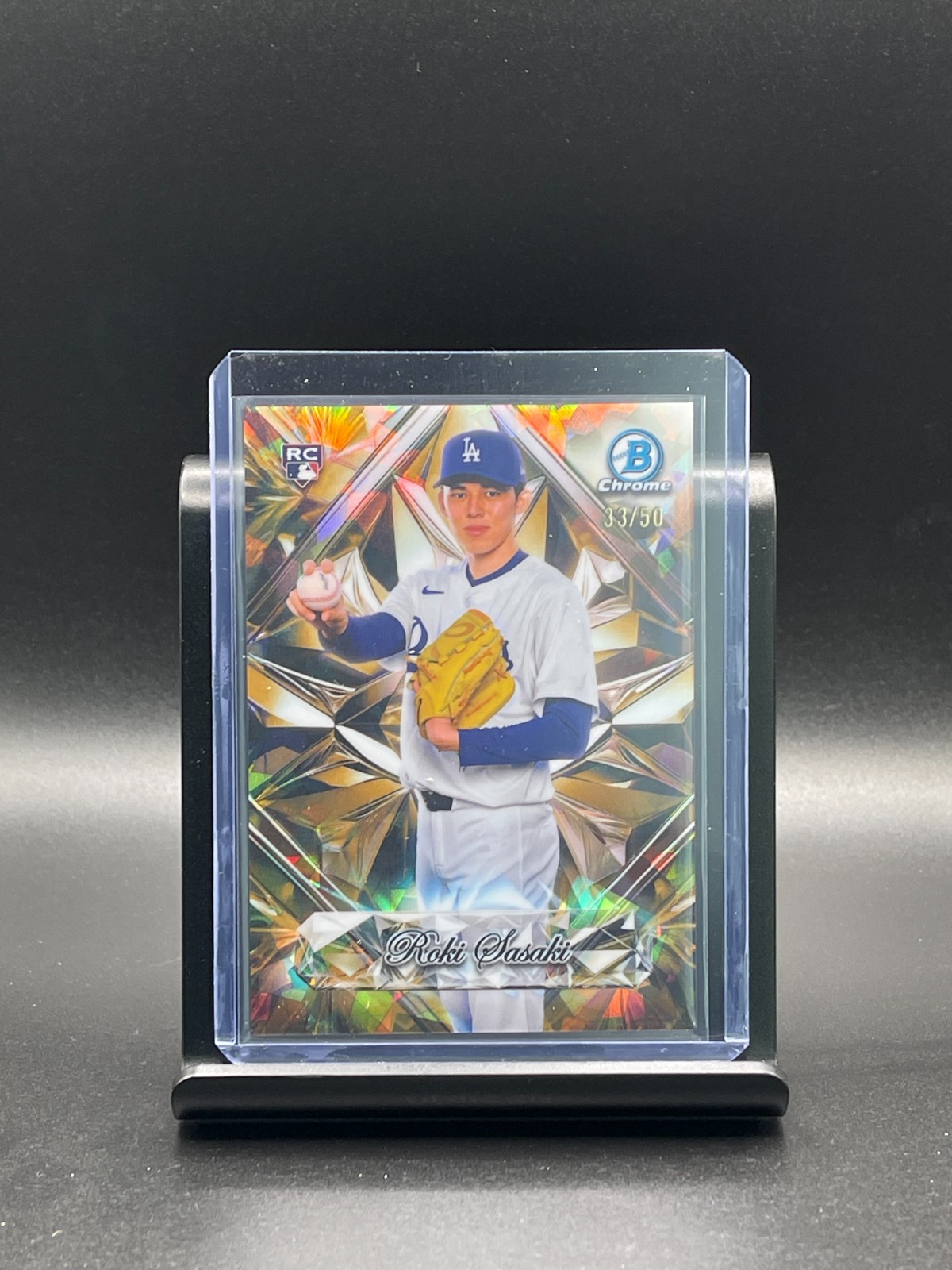 2025 Bowman Chrome Sapphire ROKI SASAKI /50 Gold Selections Rookie RC Dodgers
