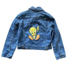 LOONEY TUNES Tweety Bird Jean Jacket  Girl's  Size  Small