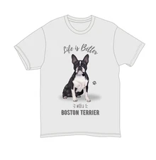 Boston Terrier Unisex 100% Cotton T-Shirt - Super Soft & Comfortable, Small
