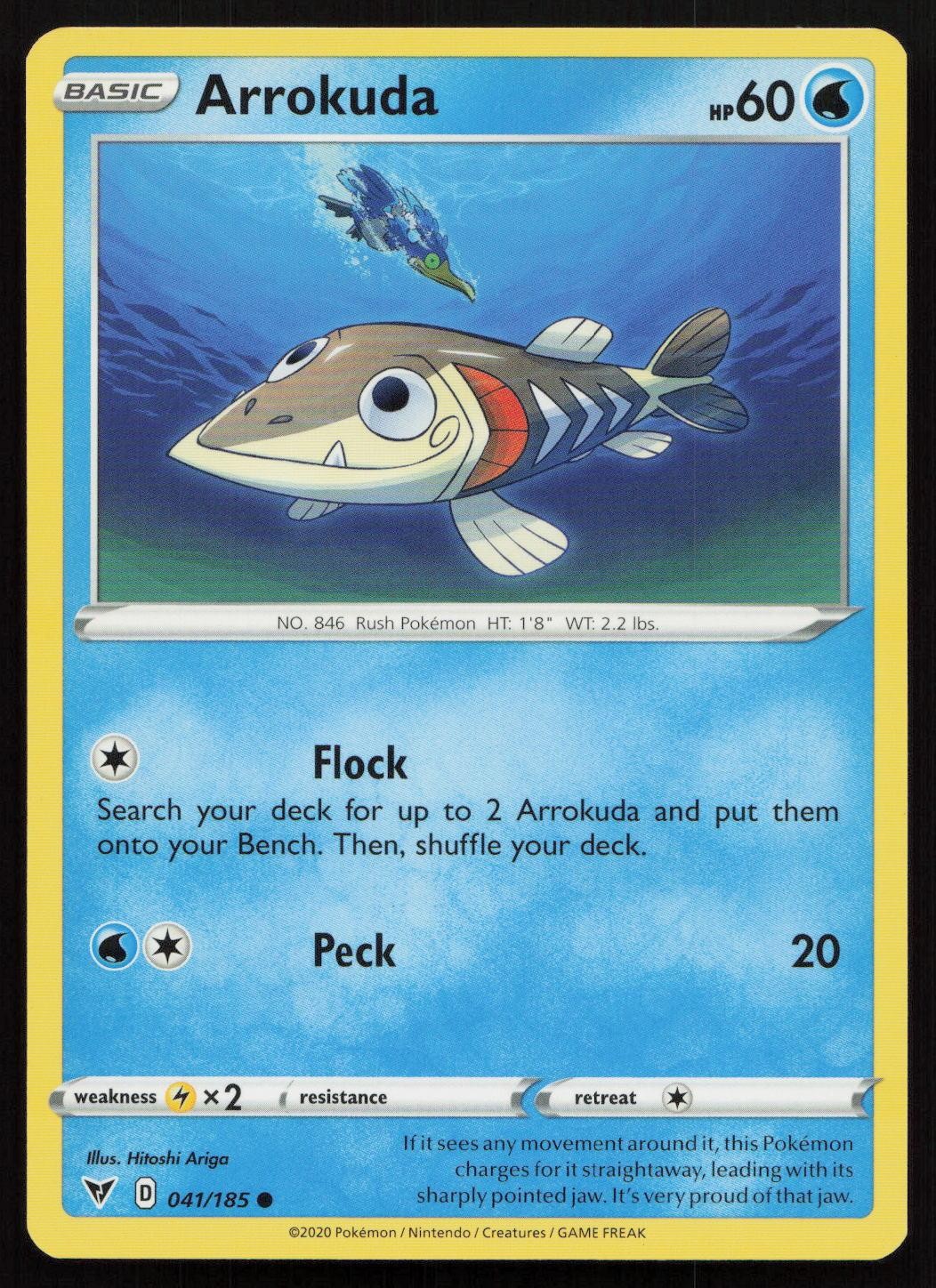 Arrokuda 041/185 Common Vivid Voltage Pokemon LP/MP