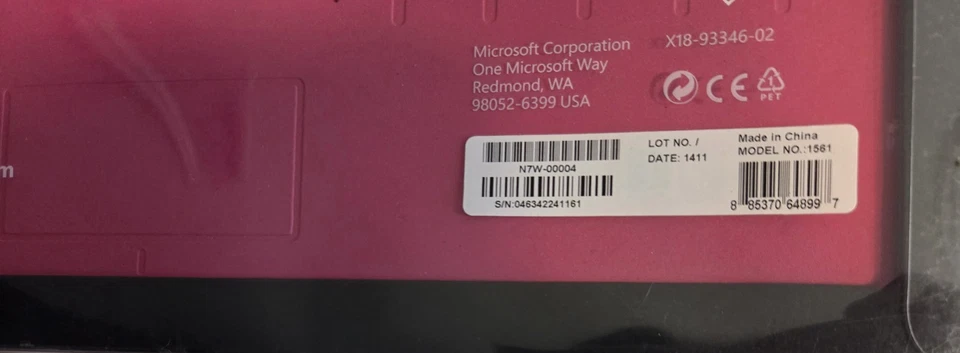 Microsoft Surface / 2 / Pro 1 / Pro 2 Type Cover 2 w/Backlighting |  PINK - Image 4 of 4