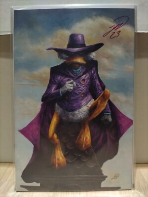 DARKWING DUCK #1 Signed (2023) Johnny Desjardins Virgin Variant ComicTom101 NM