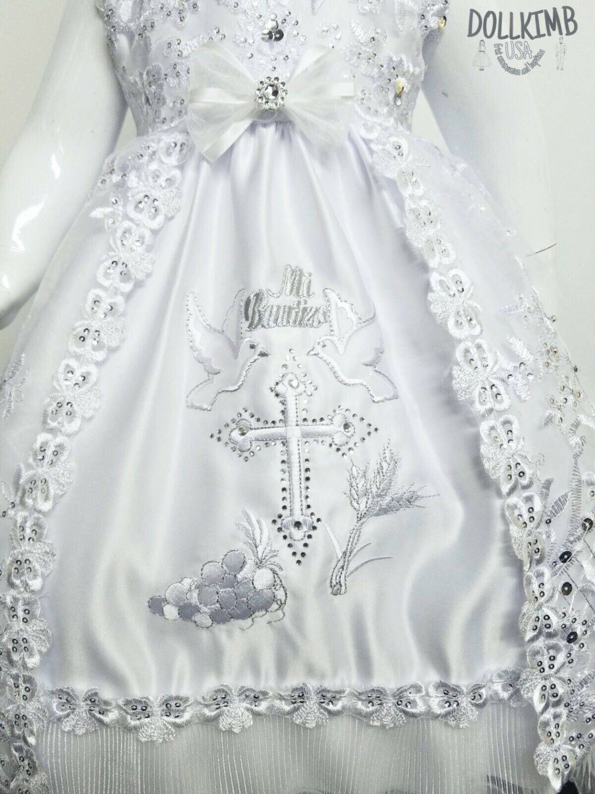 Vestido de bautizo para niÑa. Bordado. Girl's embroidered dress for  christening | eBay