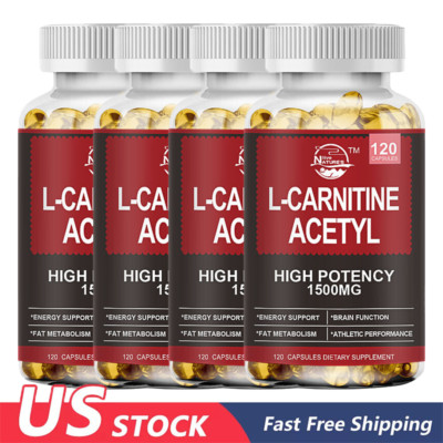 ACETYL L-CARNITINE 1500mg TABLETS Nervous System Health Antioxidant 120 Capsules