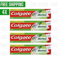 4X Colgate Herbal Fluoride Toothpastes Eucalyptus,Myrrh,Sage Chamomile 50ml