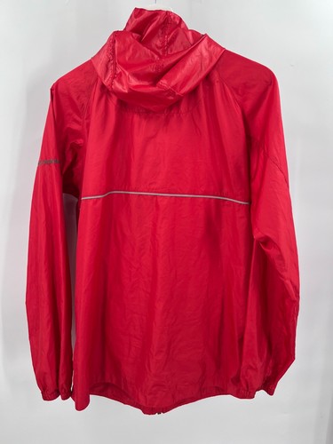 Columbia Sportswear Hooded Windbreaker Jacket Full Zip Red Youth 18/20 - Picture 2 of 5