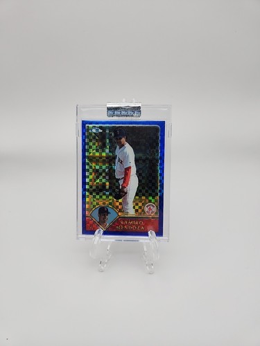 2003 Topps cromo Ramiro Mendoza X-Fractor #T83 refractor recubierto SP #d/50 raro - Imagen 2 de 4