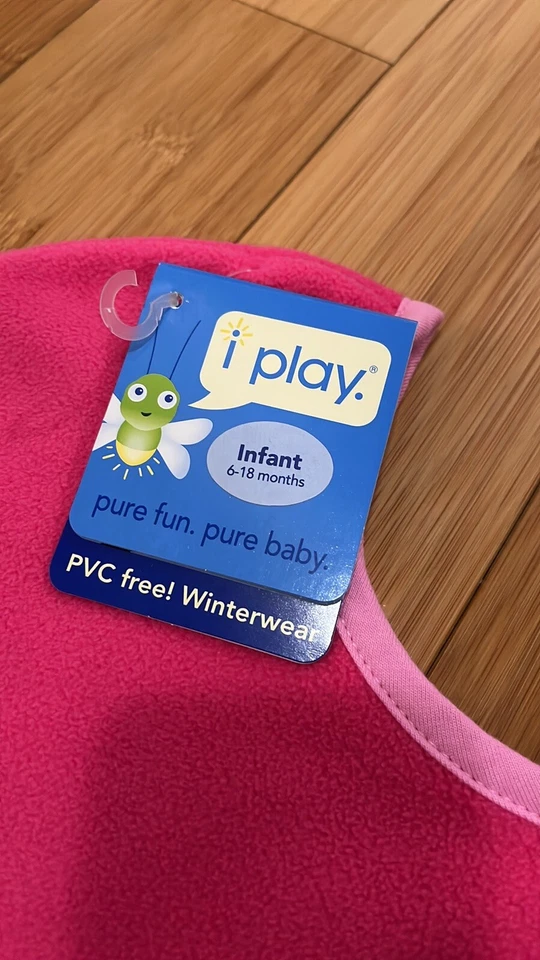 i Play Rosa Invierno Máscara Sombrero Pasamontañas 6-18 Meses Cubierta Facial Completa Nuevo Foto 3 de 4