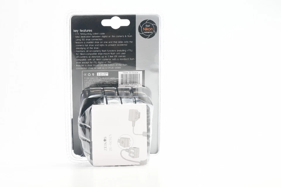 Cable zapata Zeikos fuera de cámara para cámaras Nikon Foto 3 de 3