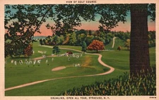 Golf Course Sports Ground Drumlins Syracuse New York NY Vintage Postcard