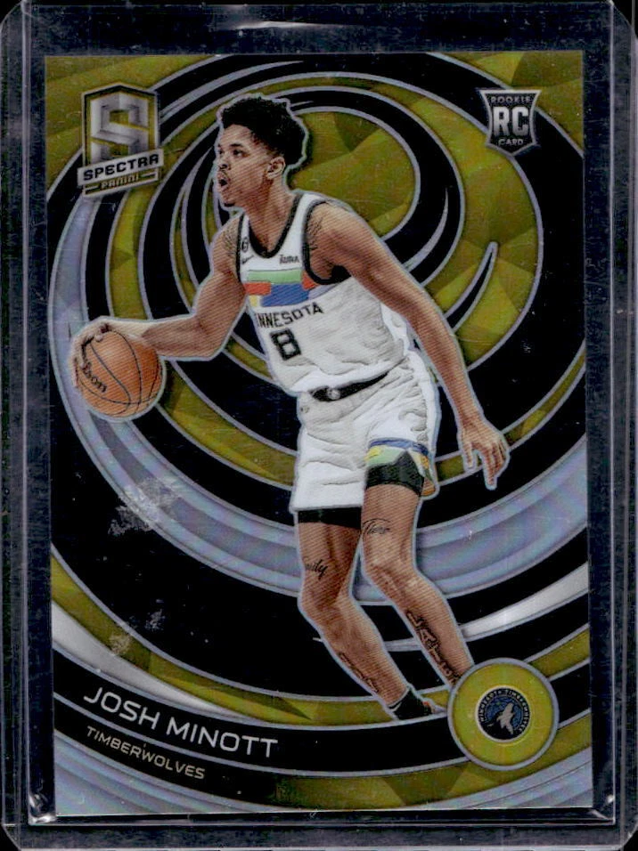 2022-23 Panini Spectra Josh Minott Gold Prizm Rookie RC #02/10 Timberwolves
