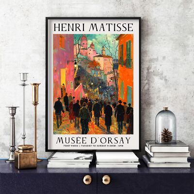 Henri Matisse Druck, Henri Matisse Ausstellungsposter, buntes Wandbild (12a)